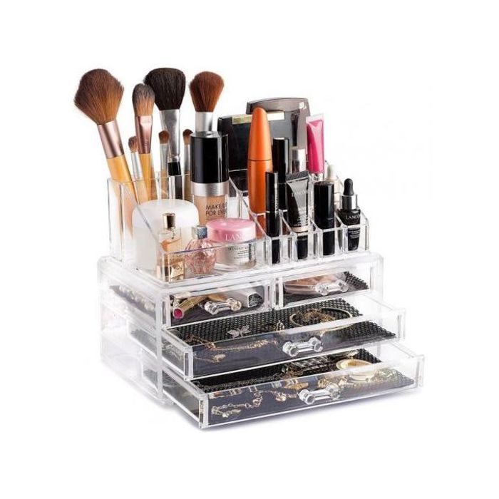 Organisateur de maquillage Transparent multi-étages tiroir