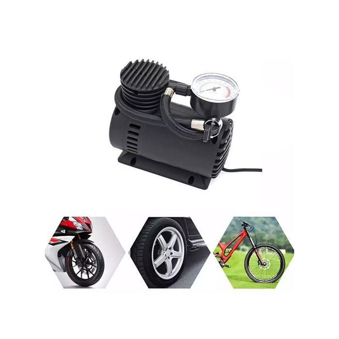 Mini compresseur d'air électrique Portable , 250psi , DC 12V pour voiture, vélo, Automobile , gonflage de pneus, accessoires de voit