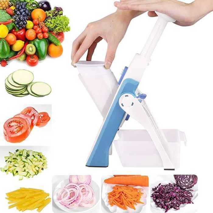 Trancheuse à mandoline, Safe slice, légumes & fruits, Coupe légumes manuel multifonctionnel, frites