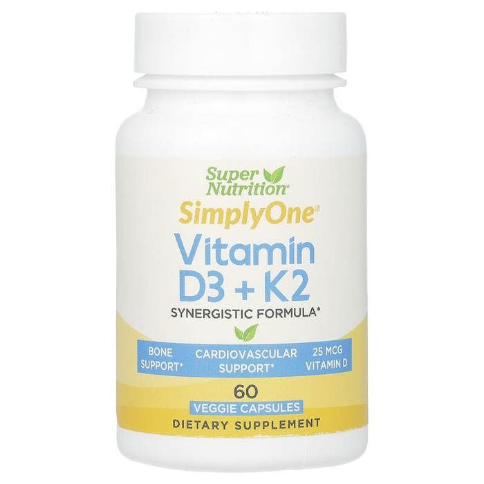 Vitamines D3 + K2, 60 capsules végétariennes