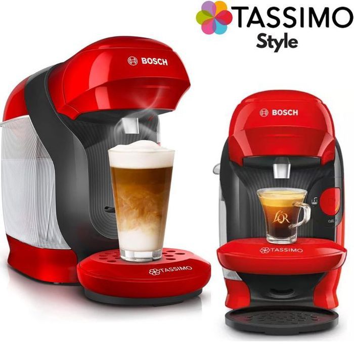 Bosch TASSIMO STYLE Cafetiere À Capsule, boissons chaud/froid, Plus De 40 Boissons, réservoir 700 ml