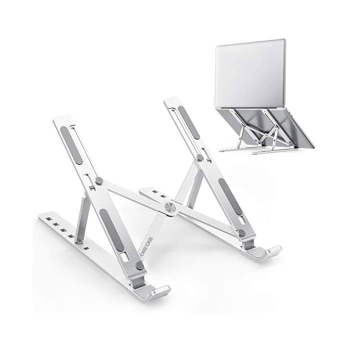 Support ordinateur portable - Créatif - Pliable - Métal - Réglable en hauteur - Ergonomique multicolor