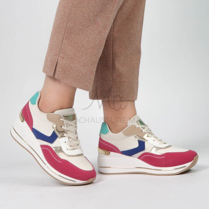 Baskets Compensées - Anise - Multicolore - Confortables - Lacets - Femme - Marjane Mall - Image 1