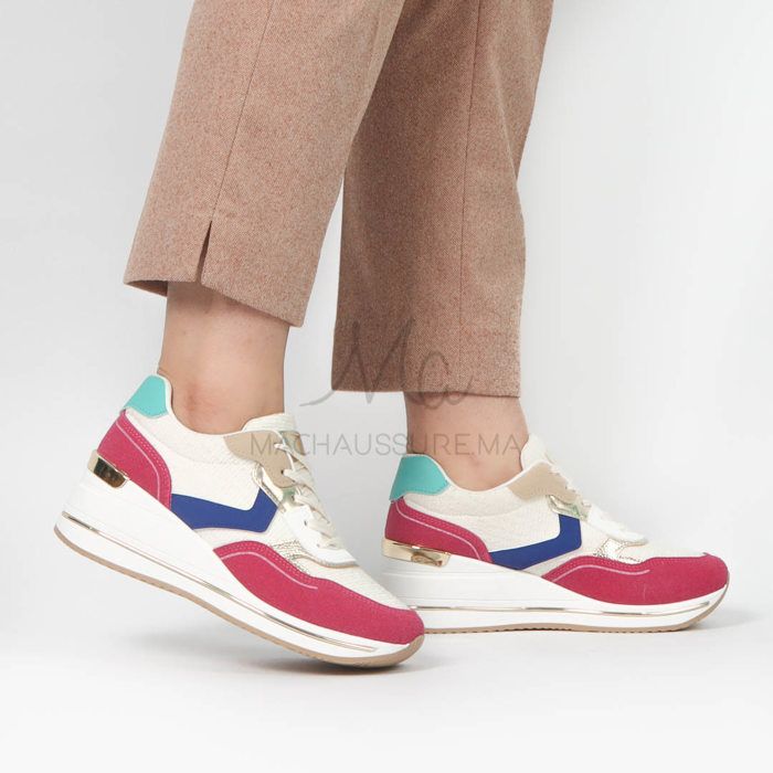 Baskets Compensées - Anise - Multicolore - Confortables - Lacets - Femme - Marjane Mall - Image 3