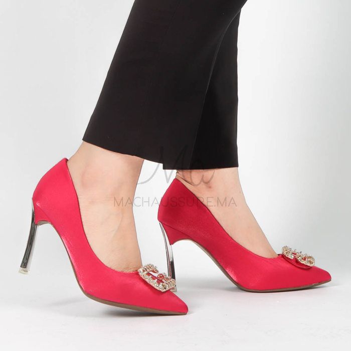Escarpin - MACHAUSSURE - Alia - Fuchsia - Cuir Synthétique - Talon Fin - Marjane Mall - Image 3