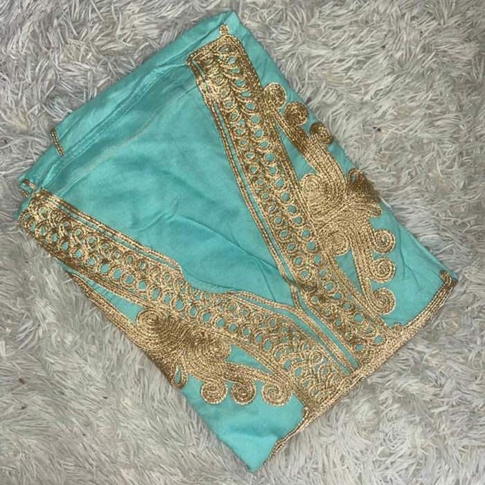 Gandoura /Robe Marocaine Turquoise-Taille Unique - Marjane Mall - Image 3