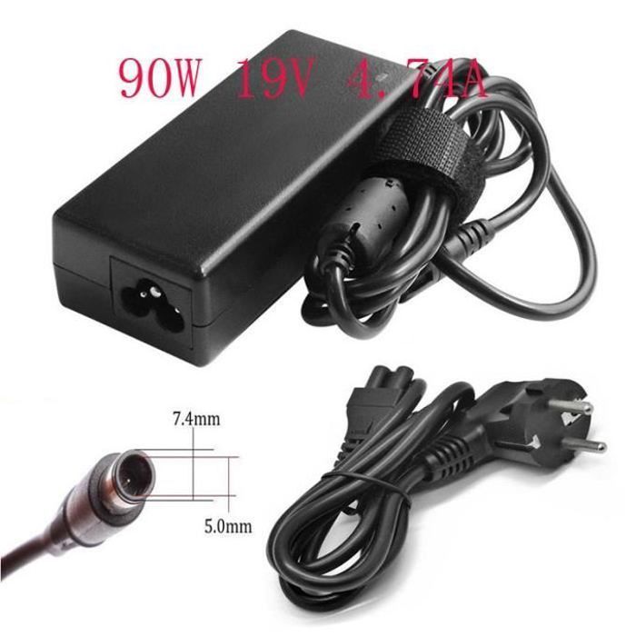 Adaptateur secteur - Remplacement Chargeur PC Portable Pour HP - 90W 19V 4.74A