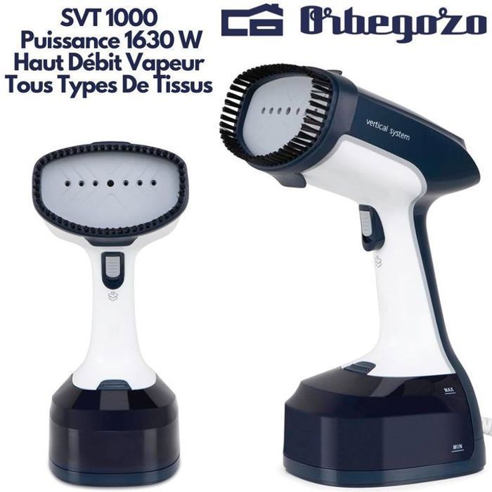 Orbegozo SVT 1000 Défroisseur Vertical 2 En 1, Fer à Repasser Vapeur Vertical, Haut Débit, 1630 W