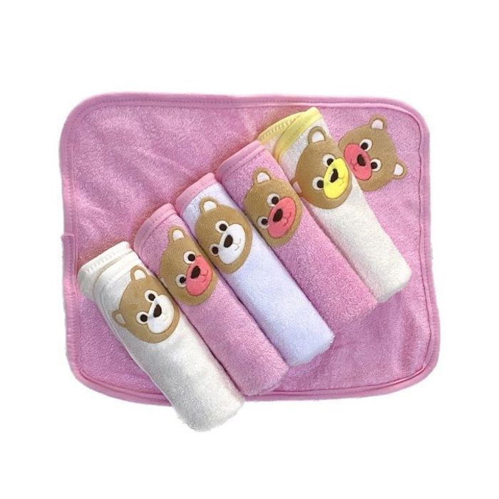 Bebe Pack de 6 Serviettes pour bébé Enfant pour salive et bain en Fibre de bambou