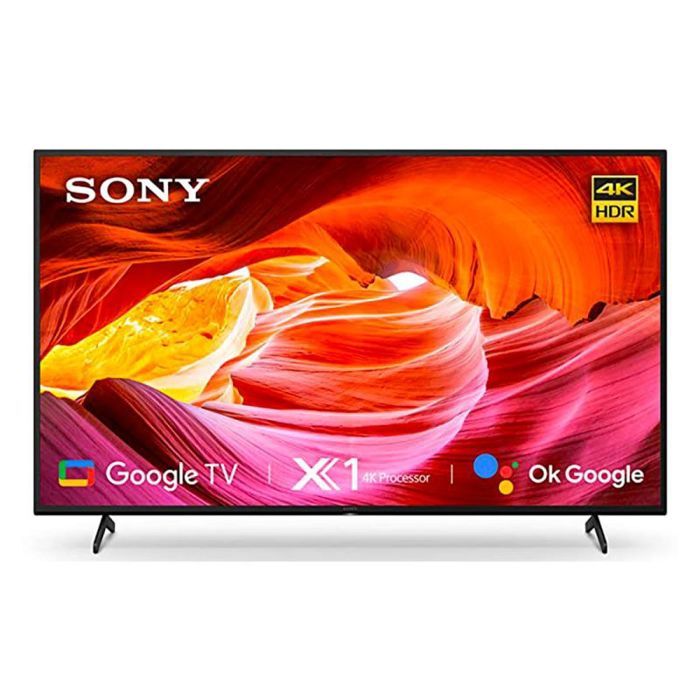 SONY 55 4K Ultra HD HDR10 Smart Google TV Processeur 4K X1 Dolby Audio + Support Gratuit, KD-55X75K