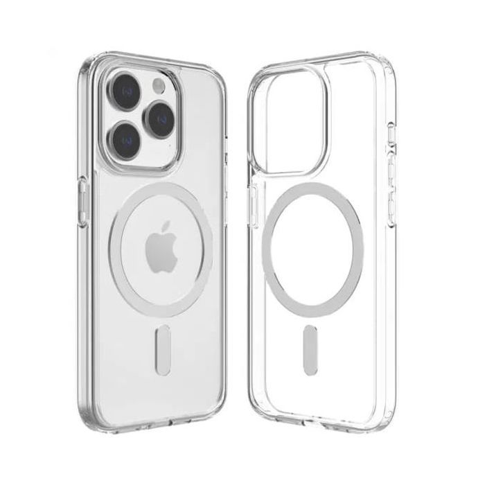 Pochette pour IPhone 15 pro max transparent MagSaf anti-collision