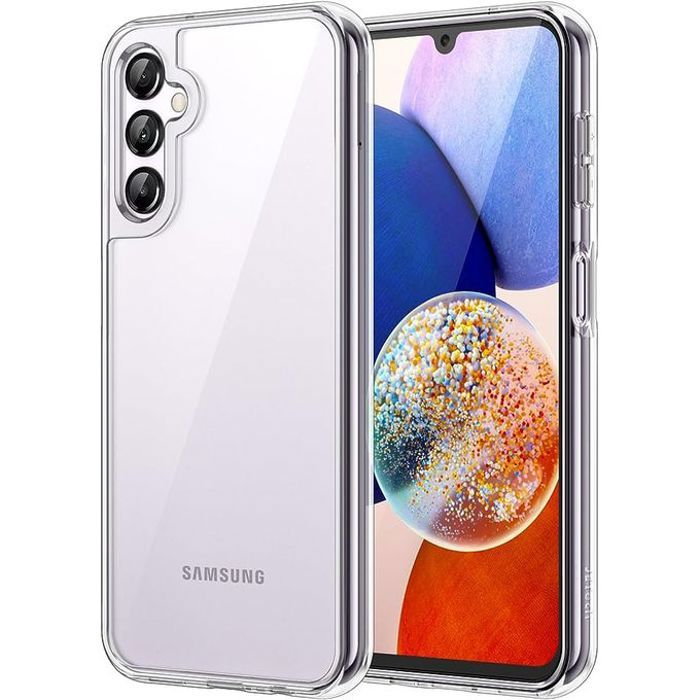 Pochette pour Samsung A14 Coque Silicone Transparente