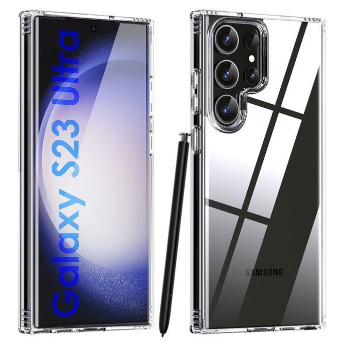 COQUE HYBRIDE POUR SAMSUNG GALAXY S23 ULTRA 5G RINGKE FUSION - TRANSPARENTE