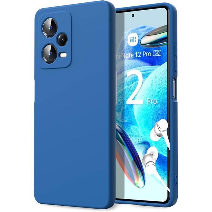 Pochette Silicone pour Xiaomi Redmi Note 12 pro 5G :bleu