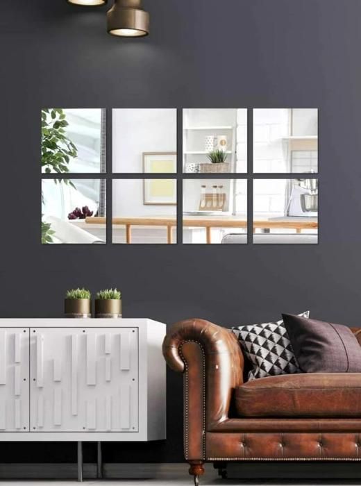 miroir carré de décorationMiroir mural carré 3D auto-adhésif en acrylique