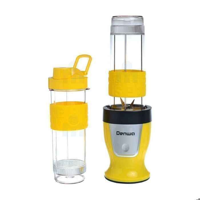 DENWA - Blender 2En1 - 2 Bouteilles incluses- 300W Blc-384 - Jaune