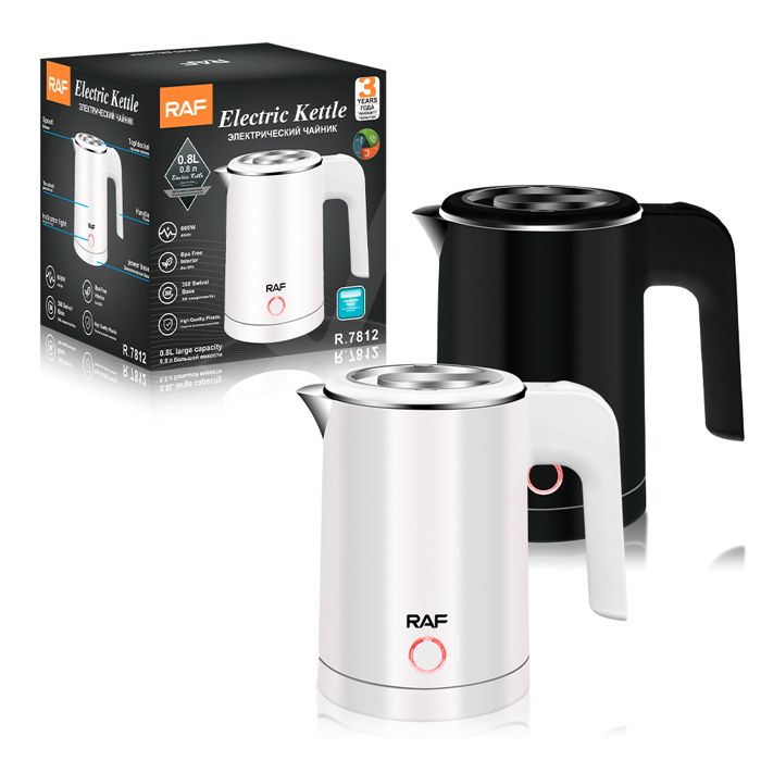 RAF Bouilloire électrique de 800ml, théière, protection contre la mise hors tension automatique, chauffe-eau, théière, ébullition