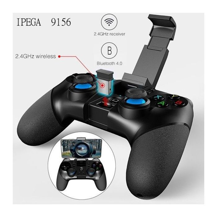 ipega manette de jeu sans fil PG-9156 Joystick Bluetooth4.0 Usb avec Support pour tous smartphones