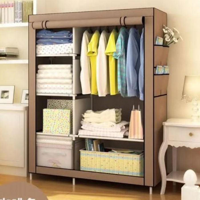 Armoire de Penderie en tissu Grande Taille Pour Rangement de Vêtements