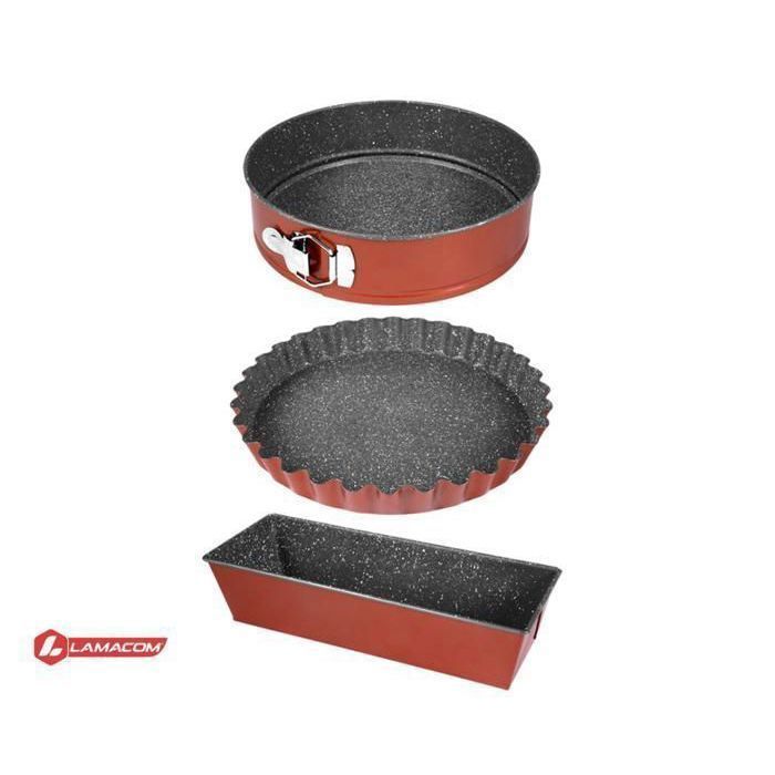 Kit De 3 Moules Cake Granite - LAMACOM