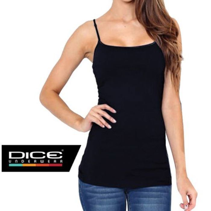 Débardeur Femme - Dice Maroc - Noir - 95% coton - Col arrondi - Coupe regular