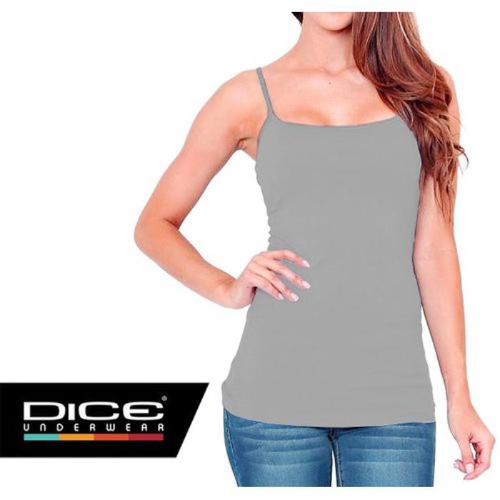 Débardeur Femme - Dice Maroc - Gris - 95% coton - Col arrondi - Coupe regular