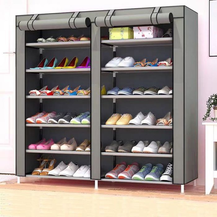 Armoire de Chaussure 12 étages avec portes doubles