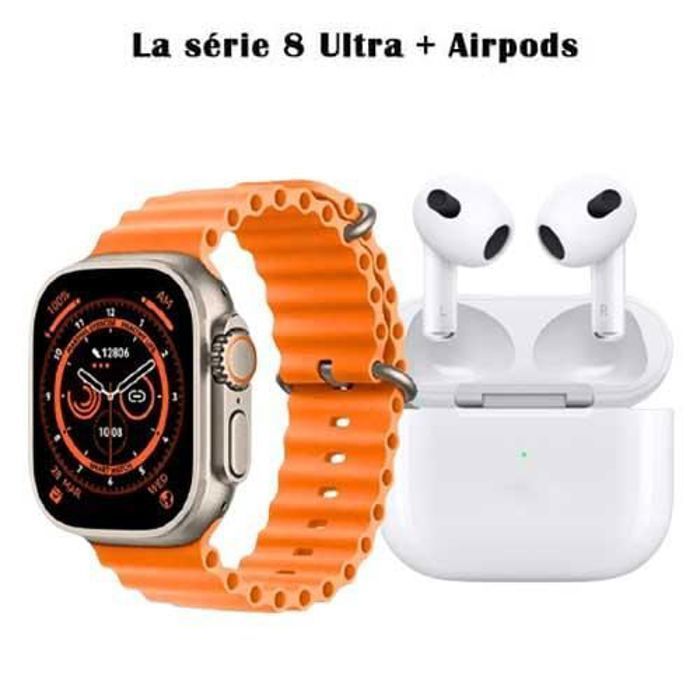 S8 Ultra + Airpods Pro montre intelligente compatible avec Android et iOS