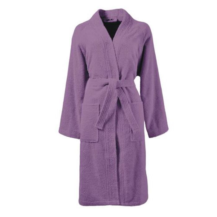 Peignoir de Bain 100 % Coton Absorbant (Femme) - Mauve Clair