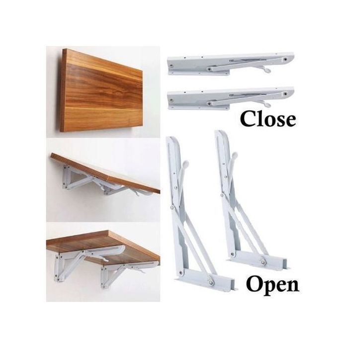 2 support rétractable pour Table Murale Pliable 35 cm
