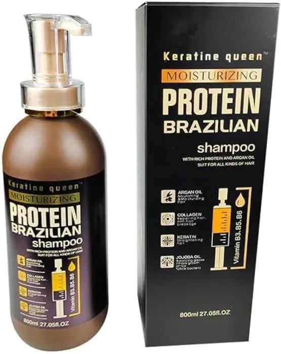 Protein brazilian Shampoing sans sulfate ni paraben ni silicone 800ml + Blush offert