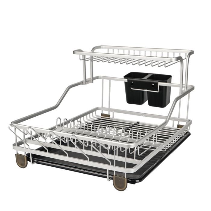EGOUTTOIR A VAISSELLE ALUMINUM AV PLATEAU