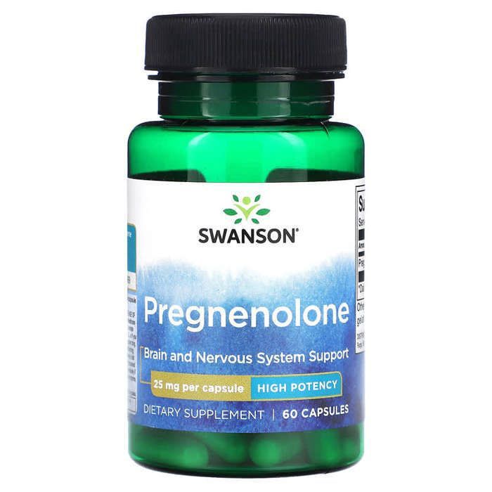Prégnénolone, 25 mg, 60 capsules