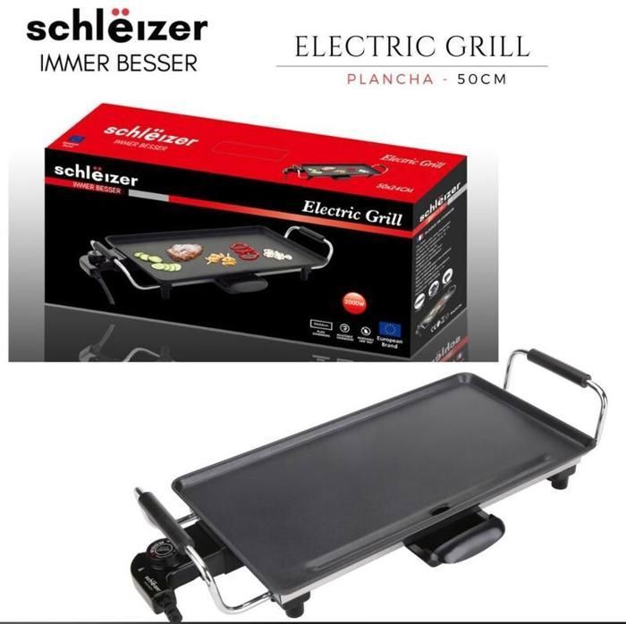 Grille/planche de cuisson 50cm antiadhésif électrique 2000W
