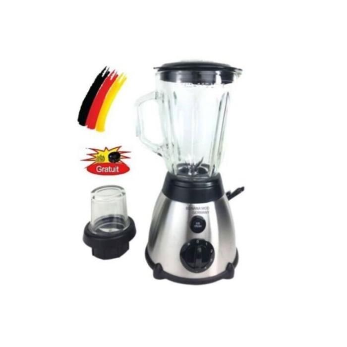 Mixeur blender 5 vitesse, smoothie maker à fonction ice crush + moulin à épice