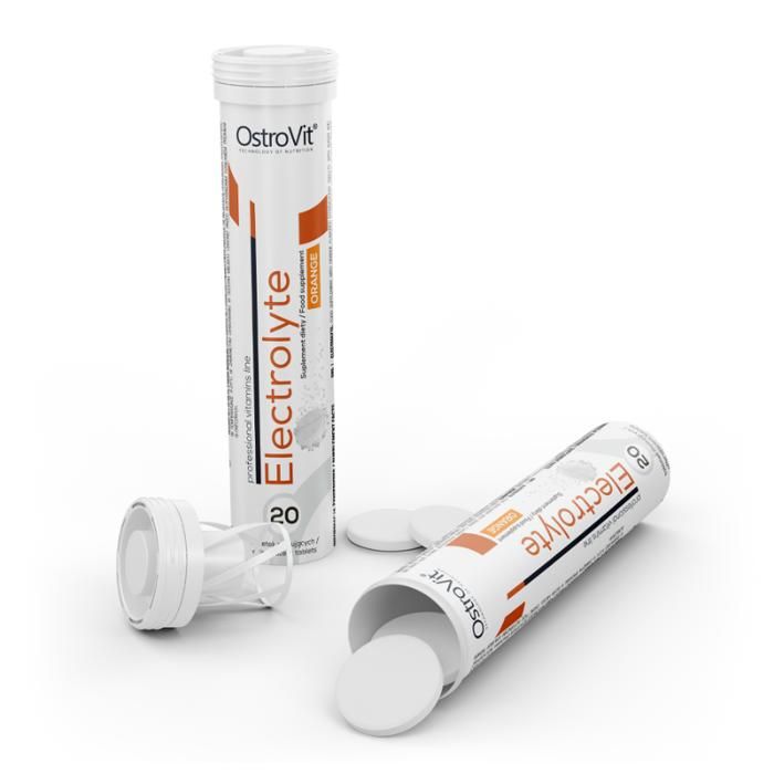 Electrolytes 20 Effervescent Tablets Orange - Sodium, Glucose & vitamine C