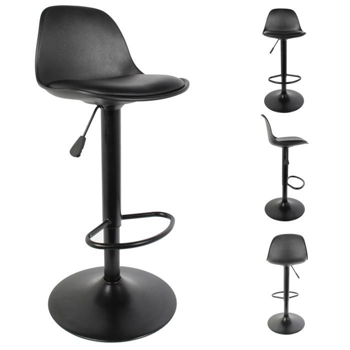 ISAK Tabouret de bar réglable – Noir