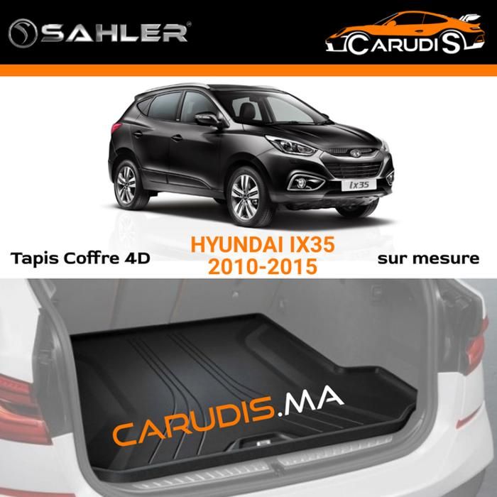 Tapis coffre 4D Hyundai ix35 sur mesure sans odeur imperméable antidérapant