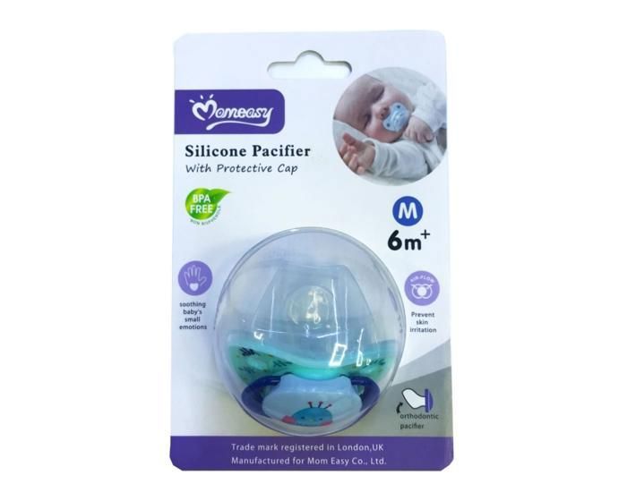 Sucette Momeasy 6m+ Type orthodontique – Blue
