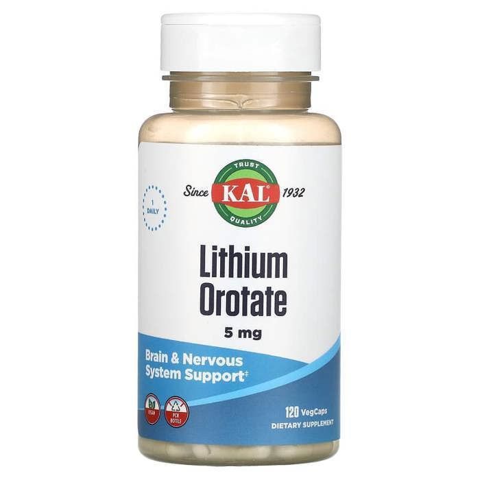 Orotate de Lithium , 5 mg, 120 Gélues végétaes