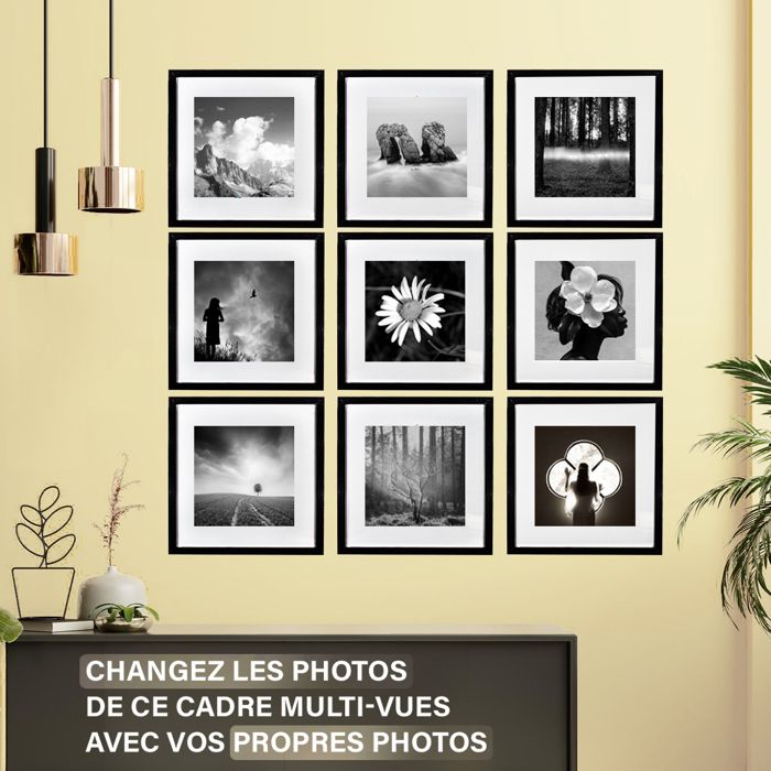 CADRE PHOTO AVEC PP SET DE 6 32X32 AUESL BEST FAMILY