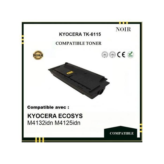 Toner Compatible avec KYOCERA TK 6115 pour imprimantes KYOCERA ECOSYS M4132idn M4125idn