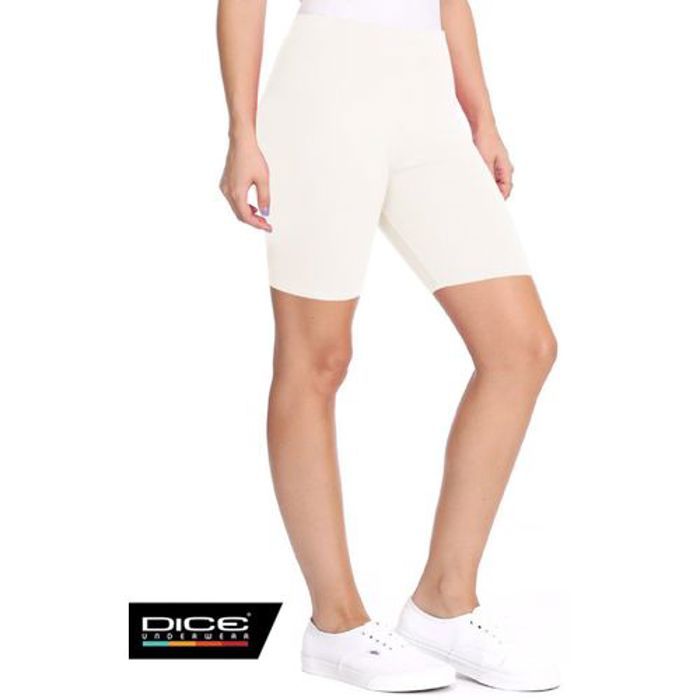 Short en coton - Dice Maroc - Blanc - Ajusté - Femme - 95% coton 5% lycra