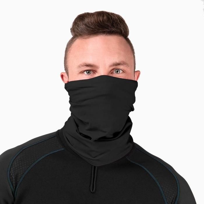 Couvre-visage pur noir pour cyclisme, écharpe de protection solaire, Bandana d'extérieur