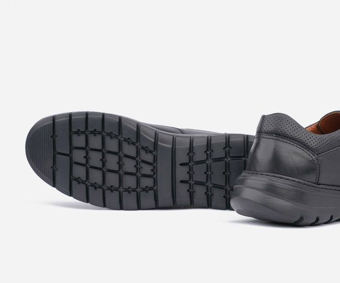 Chaussure Médicale - OPIYANE - Noir - Cuir véritable - Semelles EVA amovibles - Ultra légères - Marjane Mall - Image 3