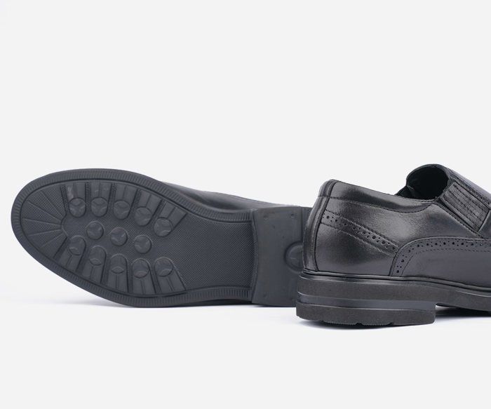 Chaussure Homme - OPIYANE - Luxe Noir - Cuir véritable - Doublure cuir - Semelle gomme - Marjane Mall - Image 2