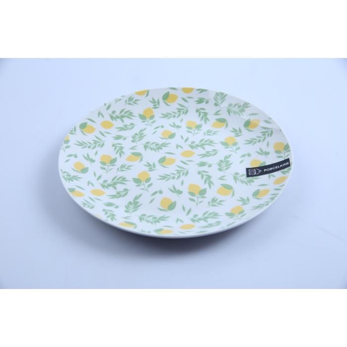 Assiette - GENERIC - Bain de Soleil - Porcelaine - D20 cm - Design épuré - Motif aléatoire
