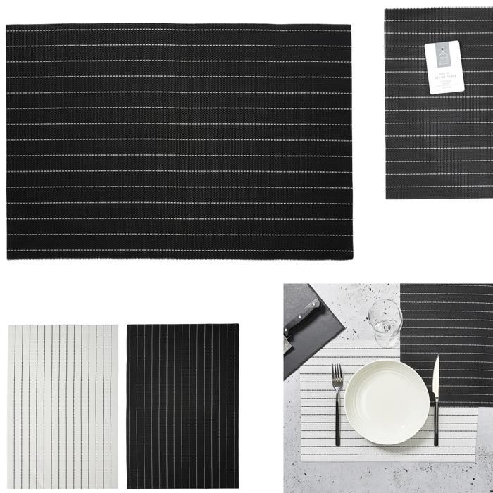 SET DE TABLE RECTANGULAIRE RAYE 45X30CM M24