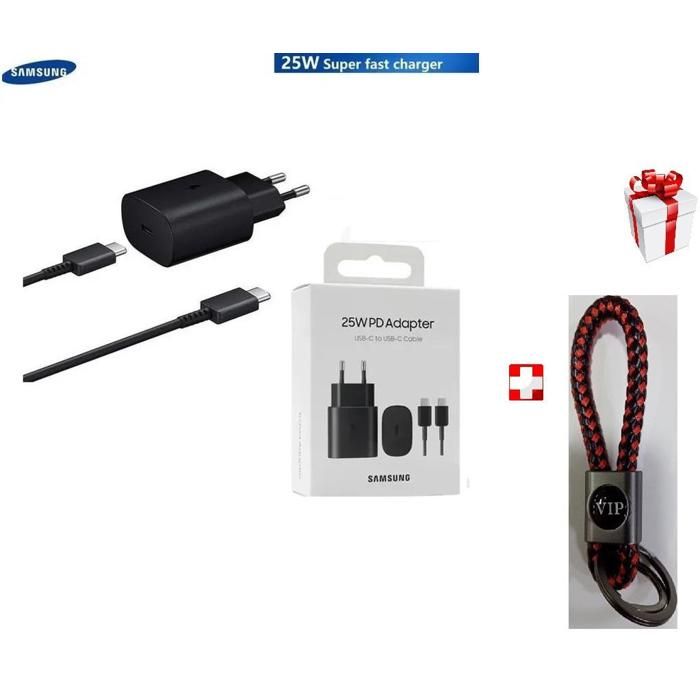samsung Chargeur Adaptateur secteur Fast Type-C vers Type-C 25W (EP-TA800XBEGWW)