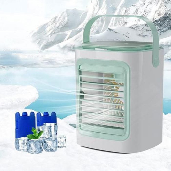 Climatiseur Portable Air Conditioner USB Avec poignée w/2 Levels Humidify et 3 vitesses